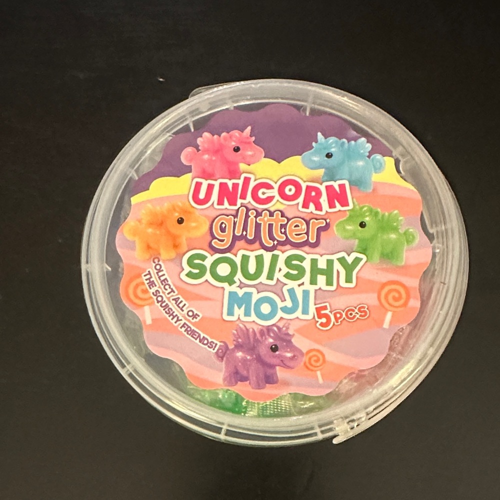 Unicorn Glitter Squishy Moji 5-Pack - Multi Color